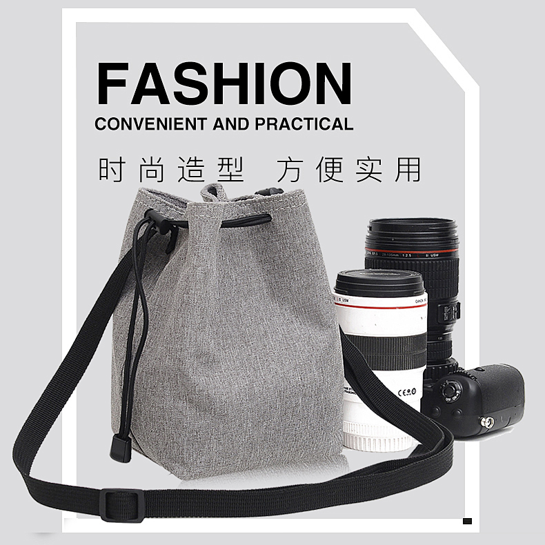 简约镜头袋便携富士单反相机包