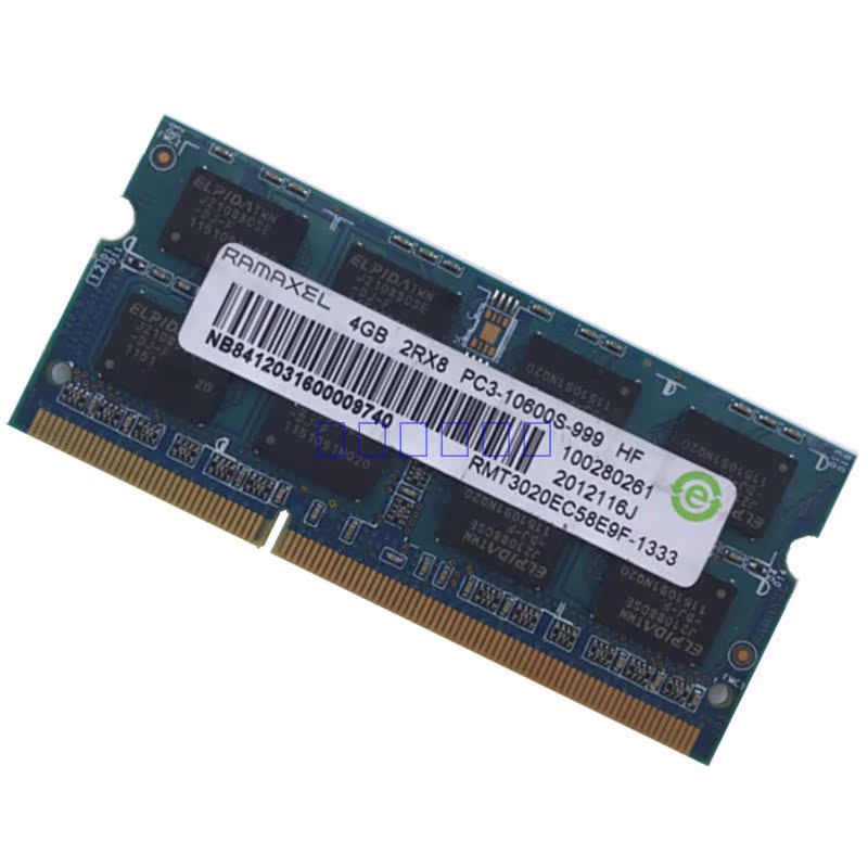 联想ramaxel记忆科技 4g ddr3 1333 mhz 笔记本内存条 兼容1066