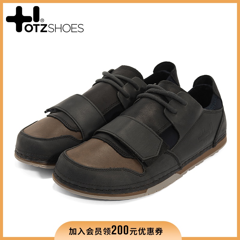 otzshoes鞋男丑萌鞋 黑色低帮鞋男运动休闲鞋美国潮牌复古大头鞋