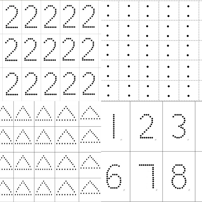 点连线卡撕不烂数字图形运笔画精细动作康复训练卡教具电子自闭症