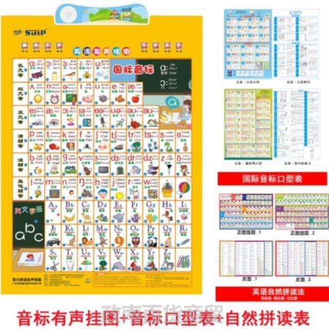 壁挂学前教育中班48个国际音标挂图一岁幼儿园认识新版玩具墙