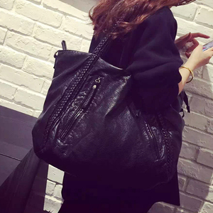 女包2016新款日韩版软皮大容量手提包休闲简约百搭斜挎单肩大包包手提包