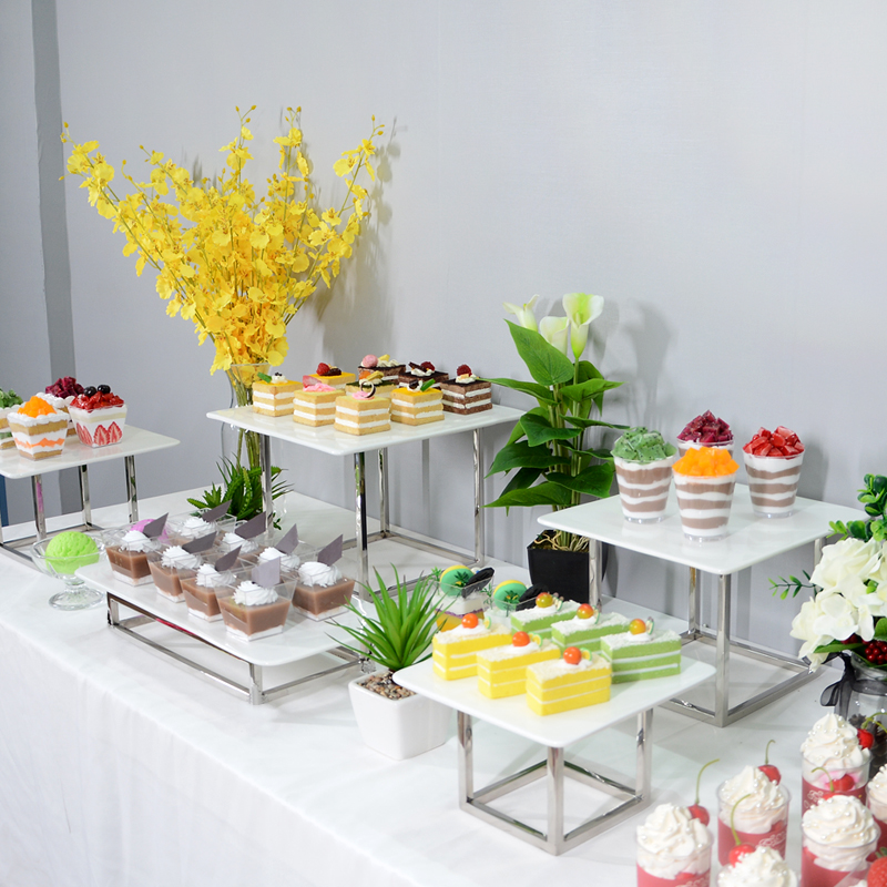 欧式创意甜品台摆件展示架自助餐冷餐会茶歇摆台果盘蛋糕点心架子