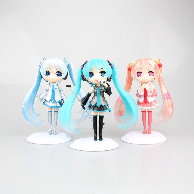 大眼娃娃初音未来手办miku动漫模型公仔人偶蛋糕摆件生日礼物玩具