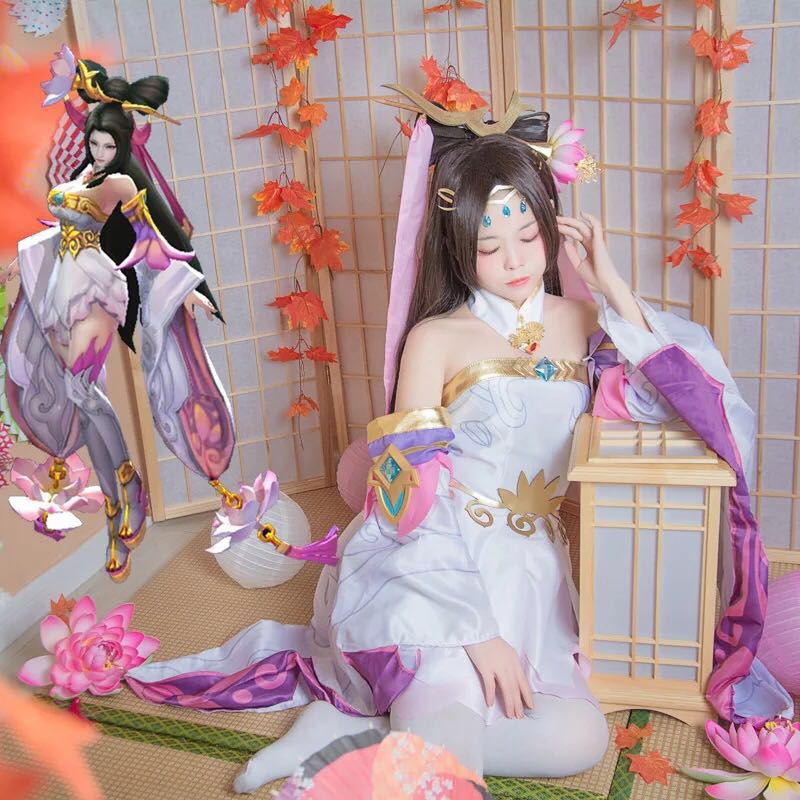 王者荣耀貂蝉仲夏夜之梦cos服古风金色全套cosplay服装假发鞋子