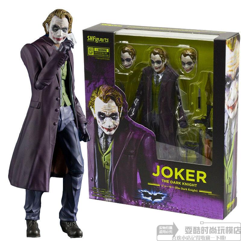 dc漫画蝙蝠侠黑暗骑士电影shf小丑joker希斯莱杰可动手办人偶公仔