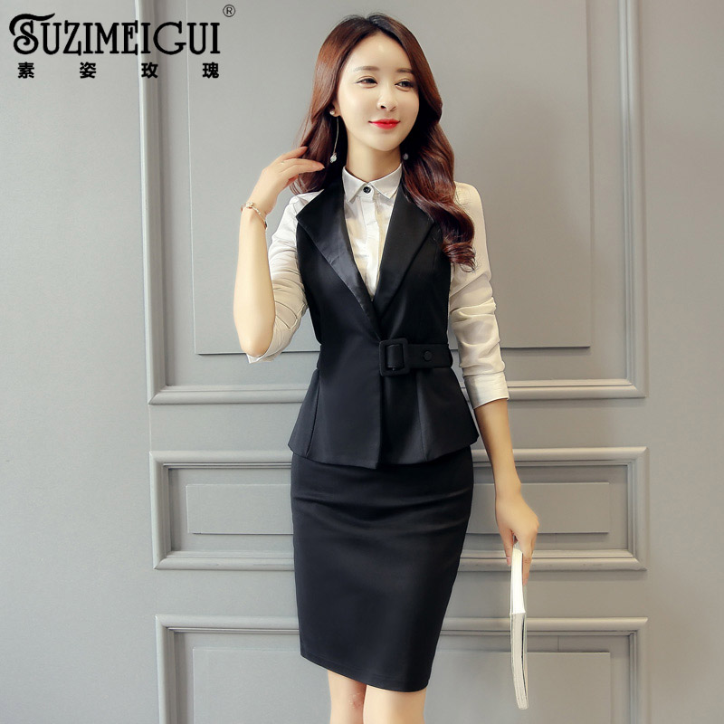 职业装女装套裙夏气质ol正装马甲工作服安迪同款衣服欢乐颂2刘涛