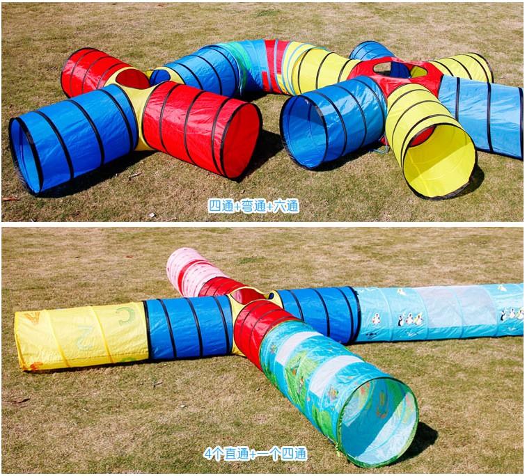 儿童隧道筒幼儿园教具儿童体智能感统训练器材爬行钻洞类玩具