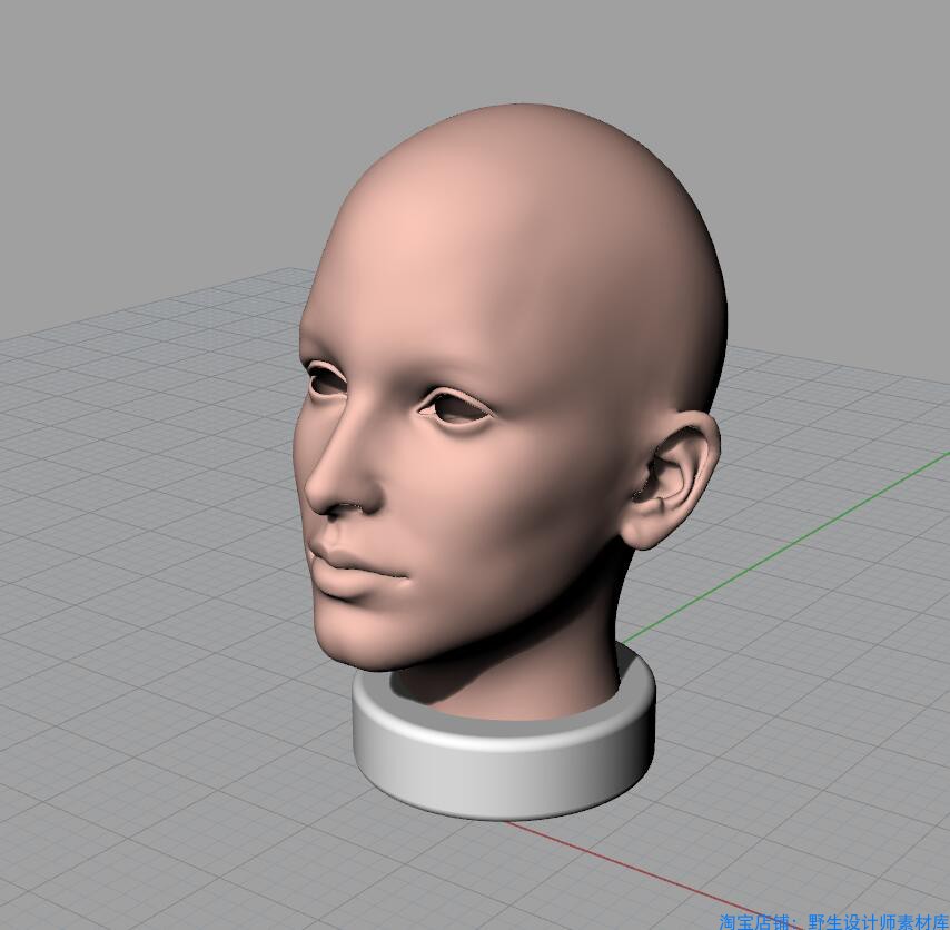 人头人体头部犀牛3d模型肖像人头耳朵鼻子嘴巴犀牛模型建模渲染