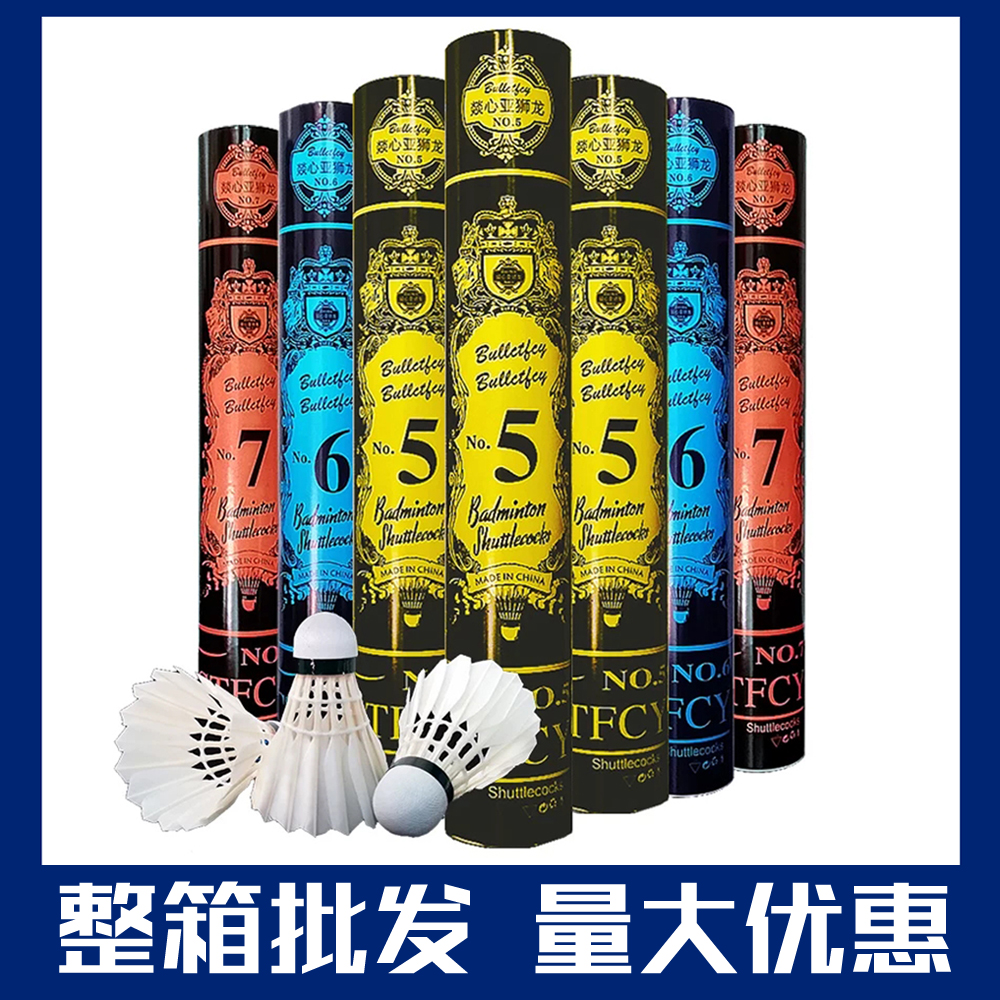 rsl亚狮龙4号5号6号7号12只装羽毛球 正品南京球耐打专业比赛用球