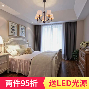 美式乡村吊灯 欧式复古客厅吊灯餐厅卧室铁艺地中海现代美式灯具吊灯