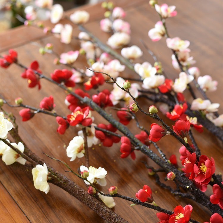 干枝梅花插花 枯枝防真花腊梅干花花束干枝客厅摆设餐桌装饰花艺