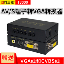 同三维T3000转换器 AV/BNC/S-VIDEO转高清VGA转换器