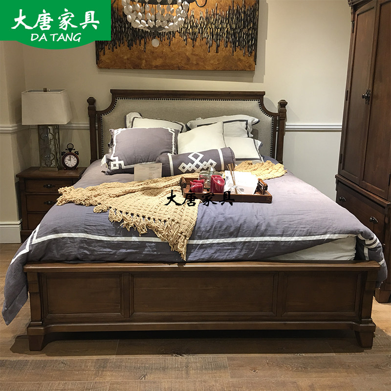8米主卧轻奢简美高箱床复古1.5布艺软包婚床