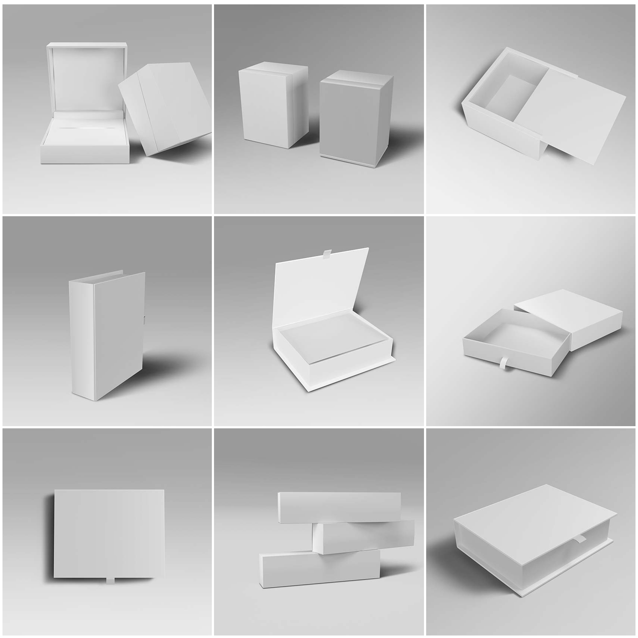 长方形硬卡翻盖纸盒礼品盒产品包装盒展示效果图vi智能图层ps样机