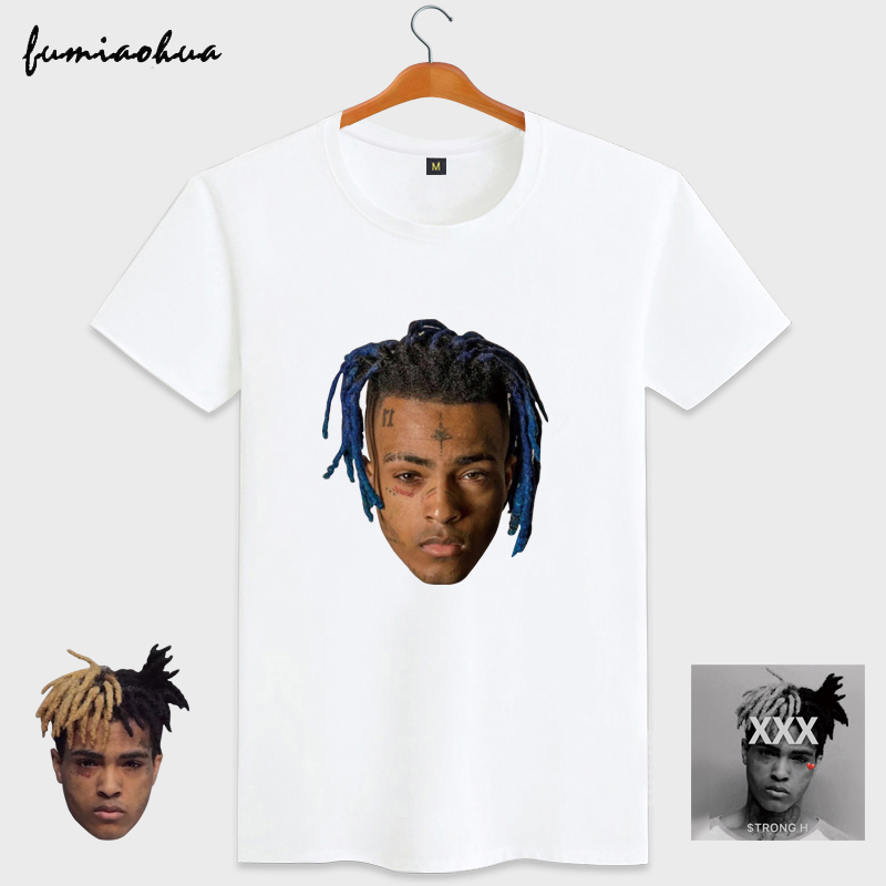 xxxtentacion头像中国有嘻哈布瑞吉bridge同款衣服rap纯棉短袖t恤