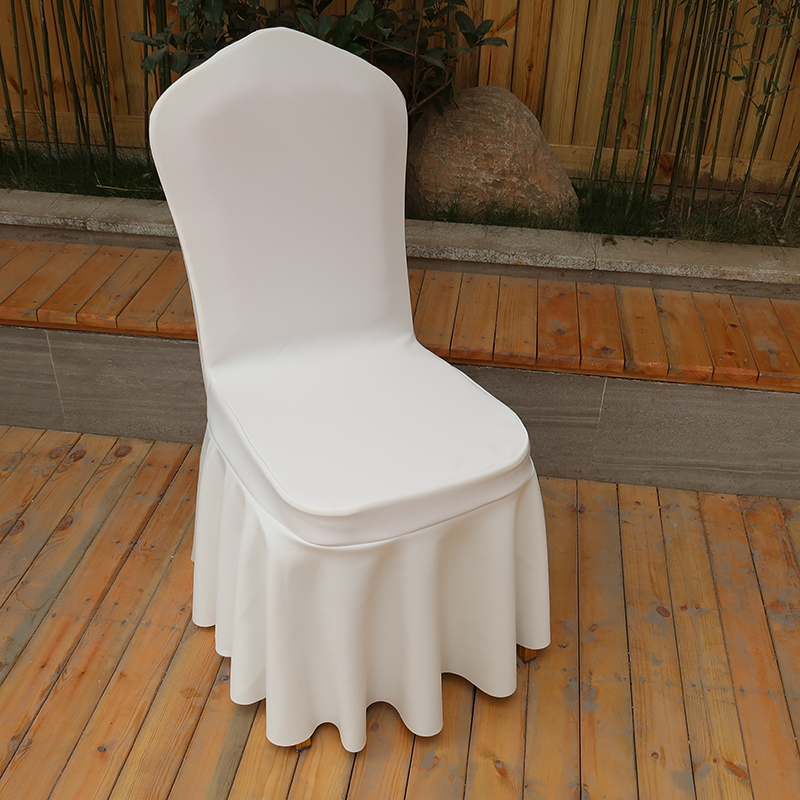 酒店椅套专用宴会椅子套罩通用加厚弹力婚庆会议万能全包一体裙边
