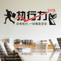 执行力励志墙贴 创意企业公司文化墙办公室团