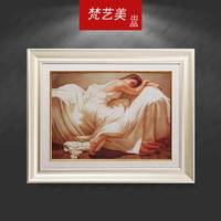 海纯手绘欧式有框画客-框挂画面包房面馆壁画