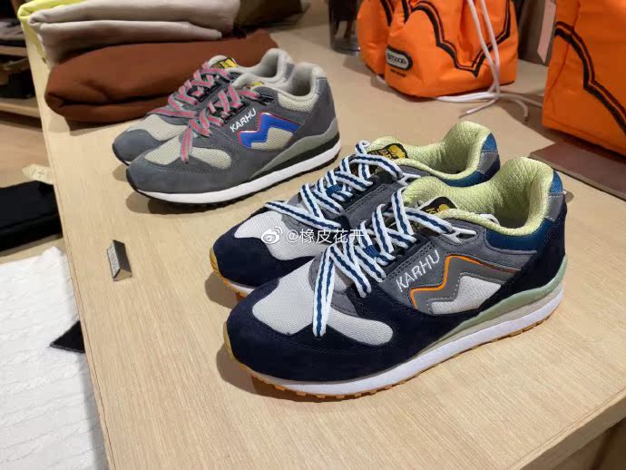 8折日本代购 karhu*adam et rope 拼色不规则绑带休闲运动鞋