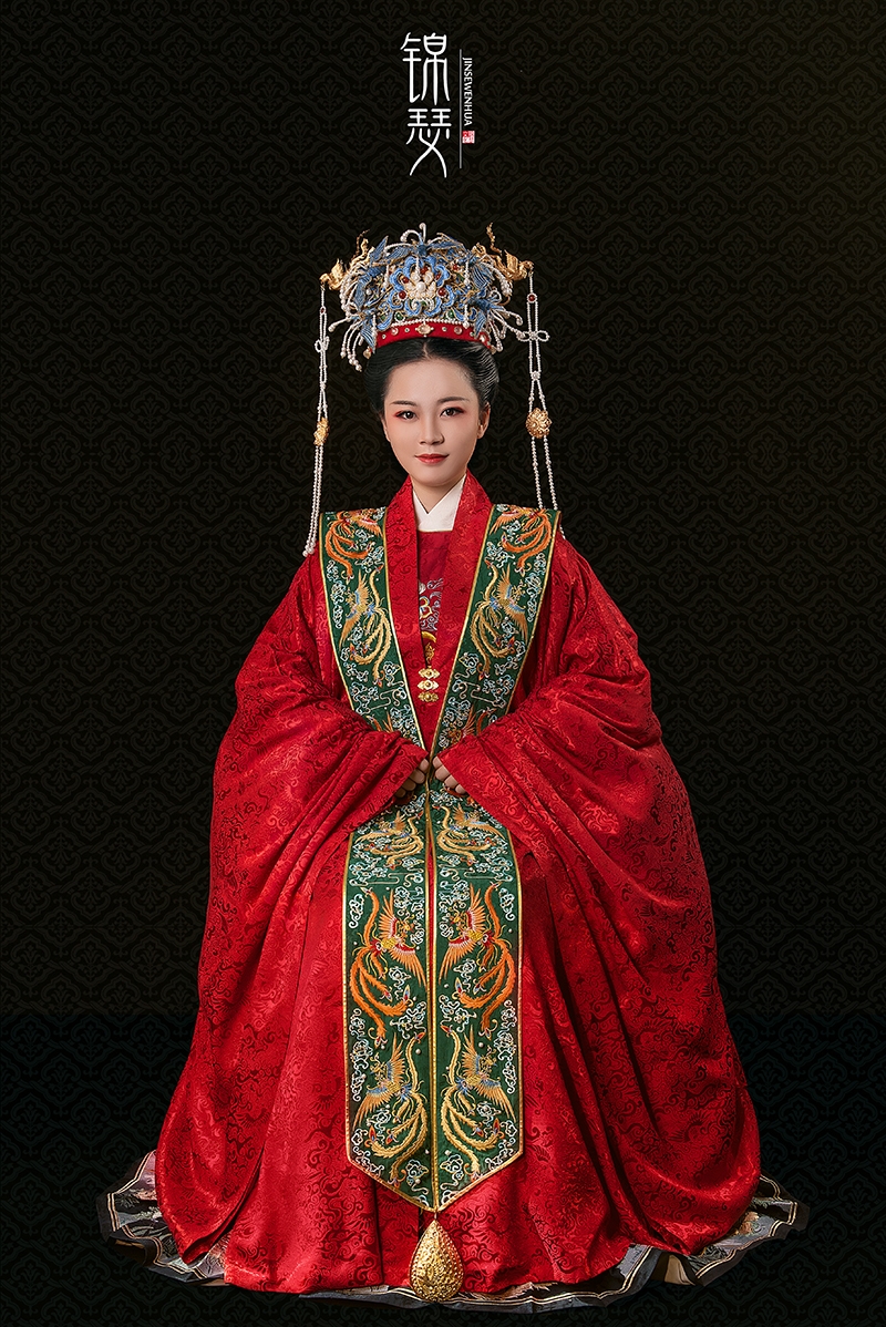 汉服婚服出租【锦瑟衣庄】大明风云录明制女款婚服 长宁 凤冠霞帔