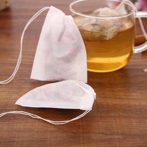 100个6*8cm抽线茶包袋 泡茶袋 滤纸袋 空茶袋 一次性茶叶包过滤袋茶包袋