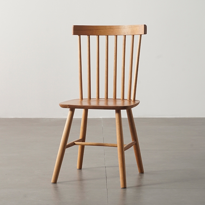 泡沫小敏北欧实木温莎椅小户型日式白橡木简约原木樱桃木餐桌椅