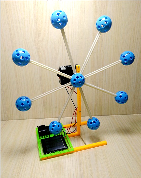 太阳能摩天轮 电动摩天轮 diy科技小制作益智拼装玩具 科学实验