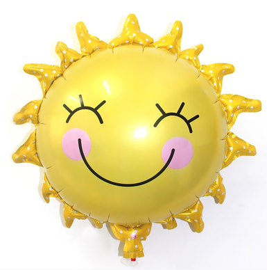太阳彩虹花朵笑脸铝膜气球结婚新房生日派对装饰节日开业年会布置