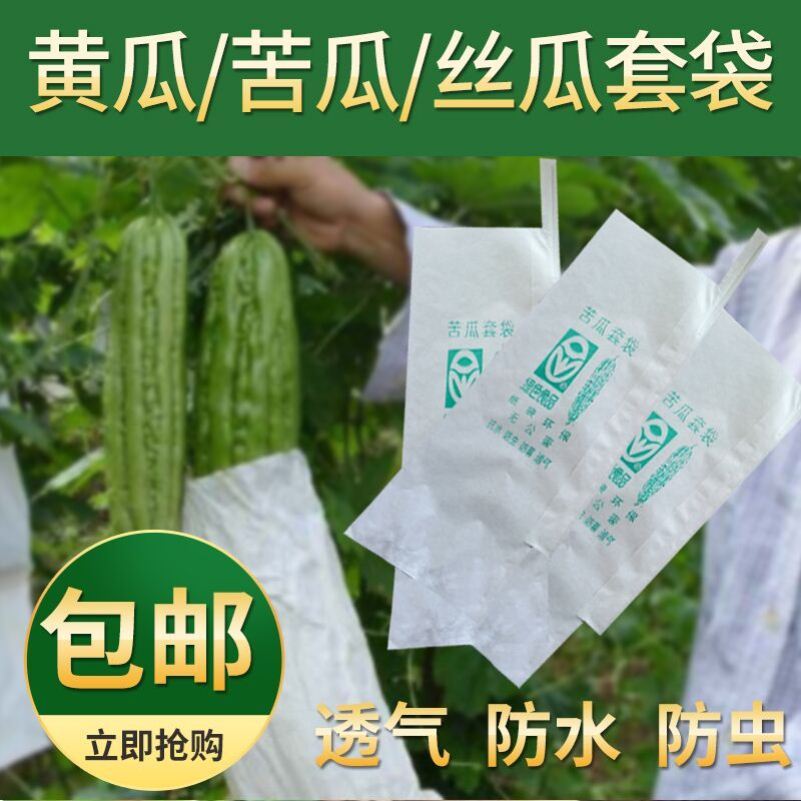 苦瓜套袋丝瓜防水防虫袋子黄瓜丝瓜节瓜青瓜防虫袋果蔬保护套包邮