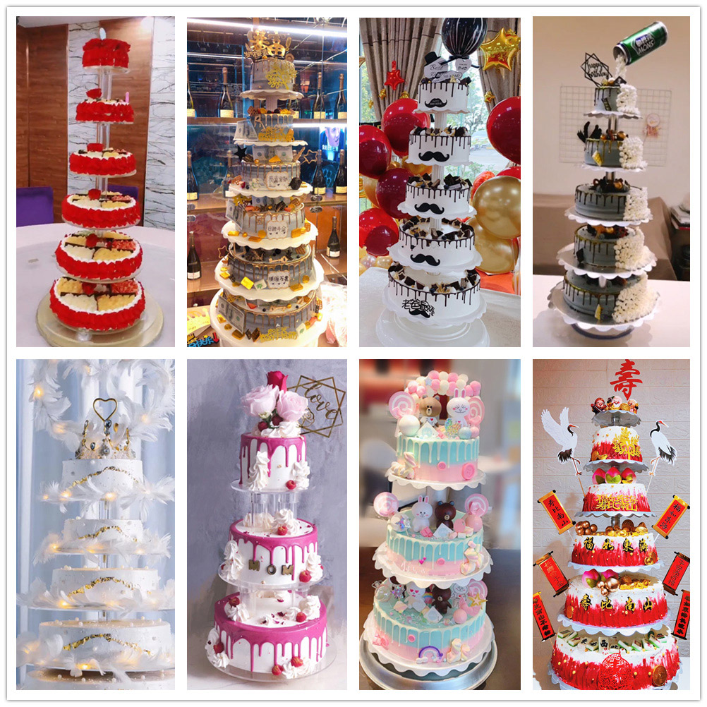 多层生日蛋糕同城配送三层水果年会婚礼祝寿开业周年庆典全国定制