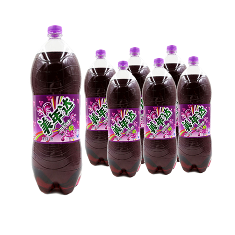 百事可乐 美年达 mirinda 葡萄味 汽水碳酸饮料 2l*6瓶 整箱装