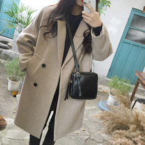 2020 autumn and winter new double-sided cashmere coat women's mid-length and small Korean version loose wild wool coat