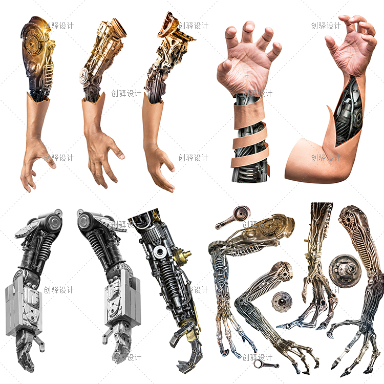 aa08未来高科技科幻钢铁侠机器人逼真机械手臂高清图片设计素材