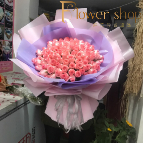 亳州鲜花配送阜阳花店99朵粉玫瑰鲜花生日求婚表白祝福同城速递