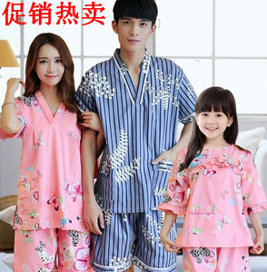 亲子装儿童纯棉汗蒸服男女情侣款全棉浴服安然纳米桑拿服按摩服桑拿服