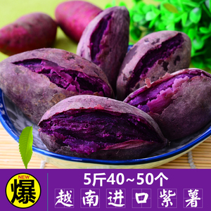 越南小紫薯进口迷你番薯新鲜现挖地瓜红薯香薯5斤紫芋头农家特产紫薯新鲜