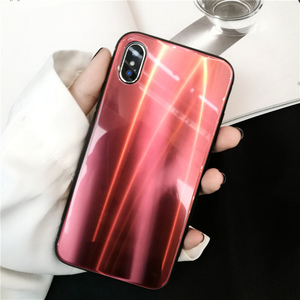 镭射渐变苹果x手机壳玻璃iphone8plus保护套全包7plus日韩6s奢华苹果手机壳