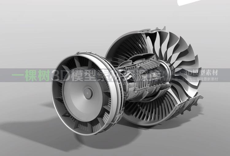 6008三转子涡轮发动catia设计图3d立体图模型发动机附加step和igs