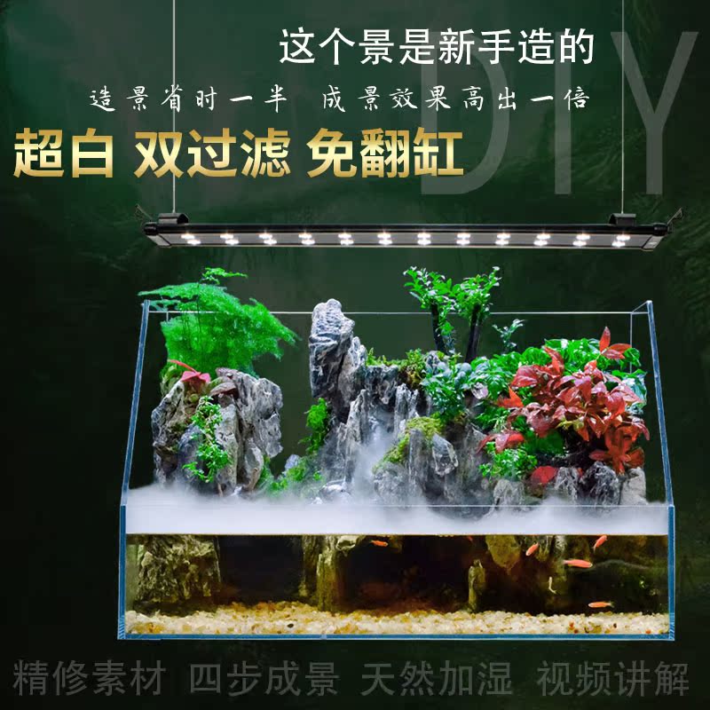 水陆缸造景套餐材料植物雾化泵雾化器仓水泵仓配件骨架雨林缸生态