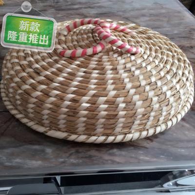 2019竹编竹盖子锅盖草编手工编r织蒸笼盖家用商用蒸馒头厨房竹子