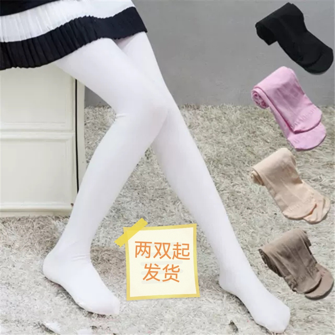 舞鹤恋品牌春秋90D加裆舞蹈袜儿童女大童专业考级连裤袜光腿神器