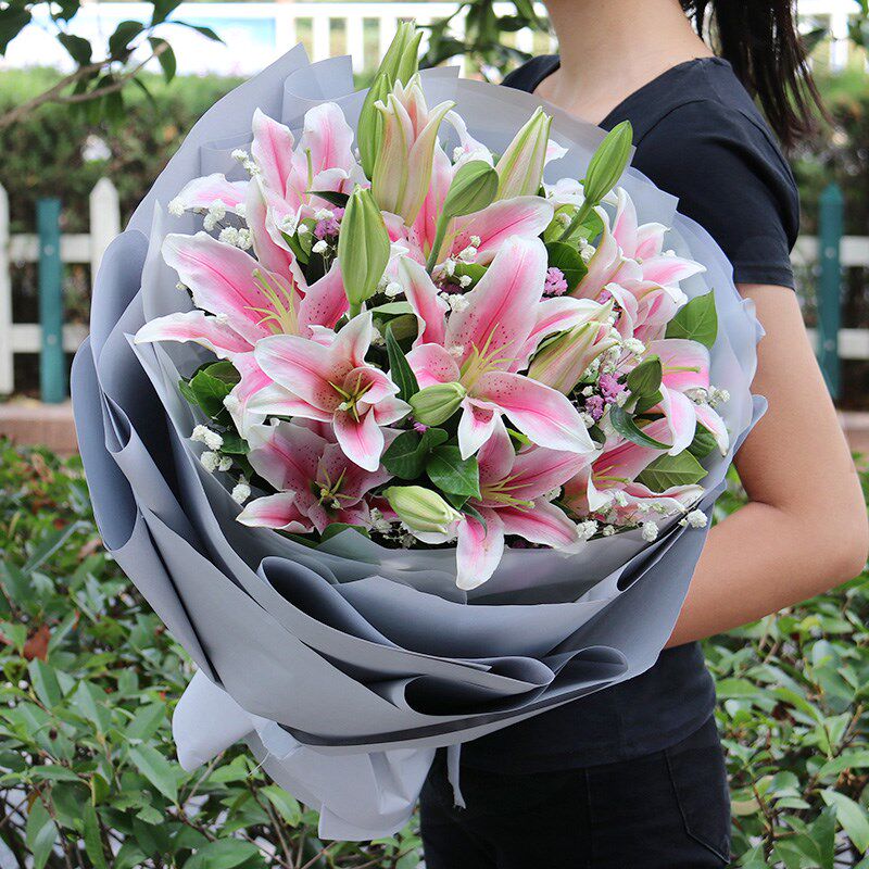 适配百合鲜花速递郑州同城花束开封洛阳平顶山安阳焦作表白生日送