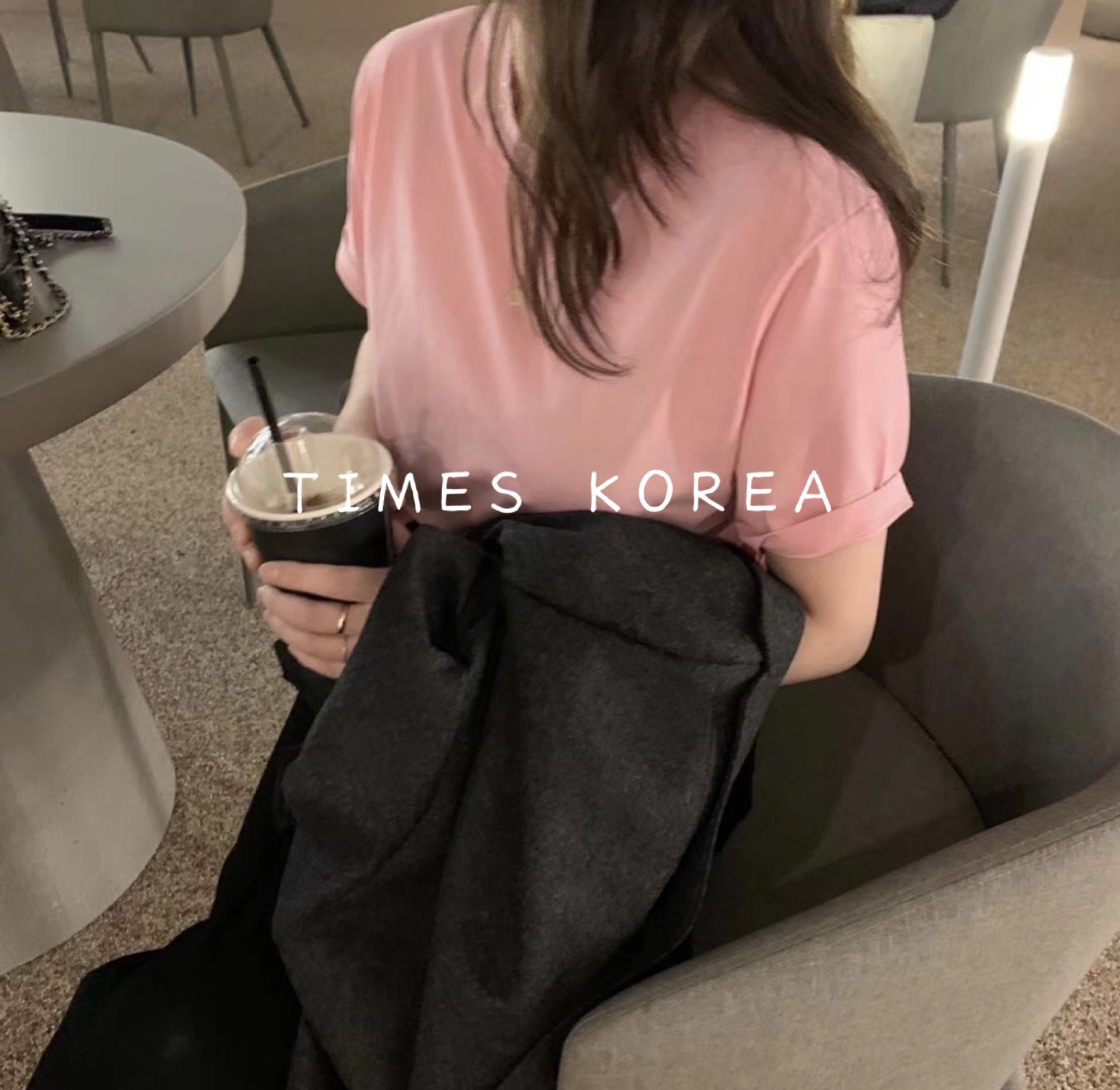 gabrielle 韩国东大门代购2020春夏女士 粉色 短袖t恤