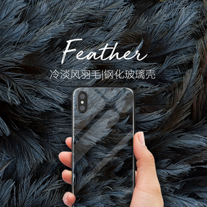 6冷淡风潮牌女款男ins苹果7plus/X钢化玻璃手机壳iPhone 6s/8plus苹果手机壳