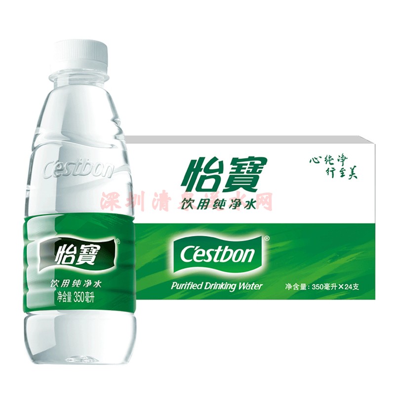 怡宝纯净水350ml*24瓶/箱 整箱装 可企业定制水logo标签