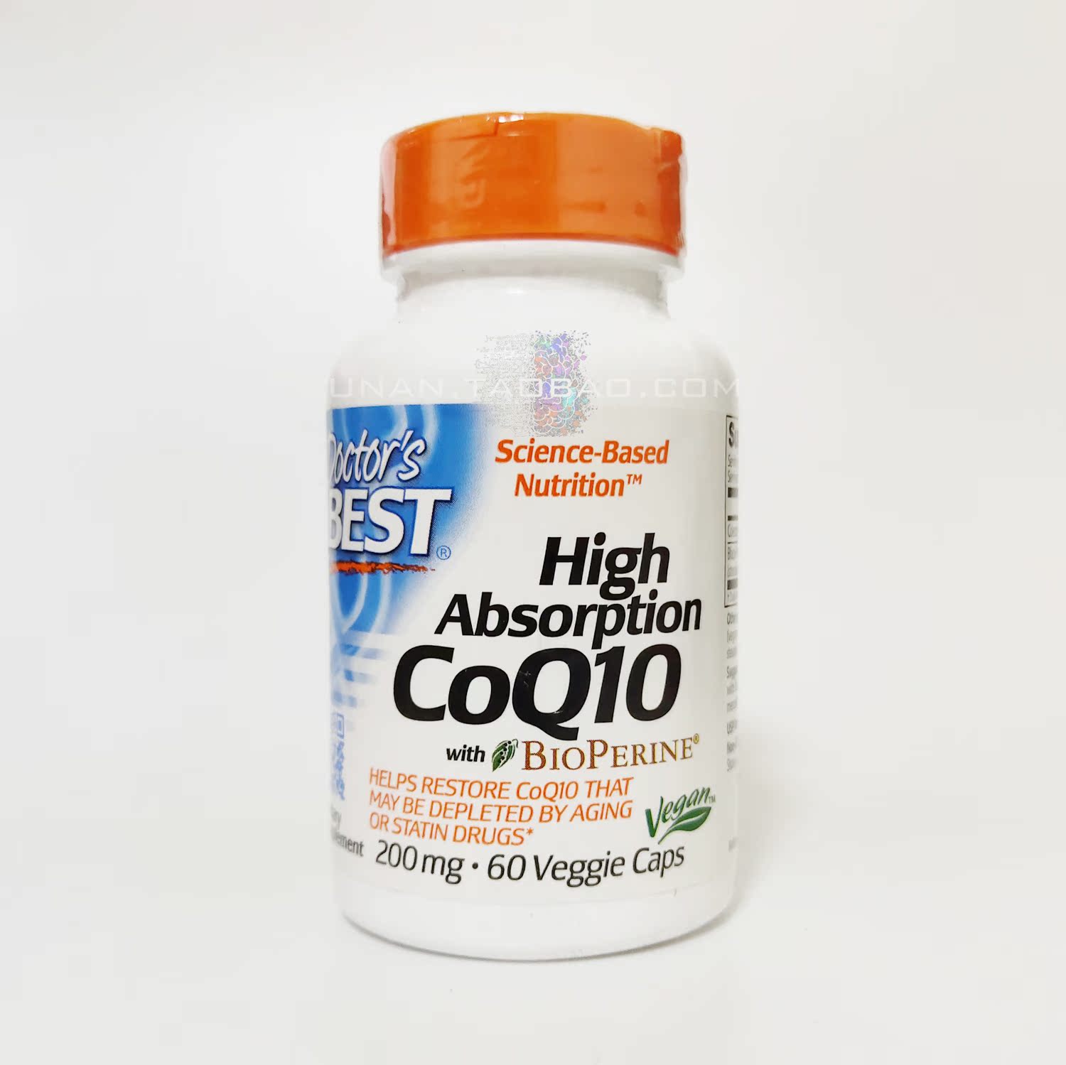 多特倍斯辅酶doctor's best 高吸收辅酶coq10含黑胡椒200mg 60粒