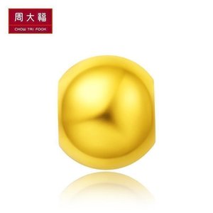 聚 周大福珠宝首饰足金黄金转运珠吊坠(工费:48计价)F182997转运珠