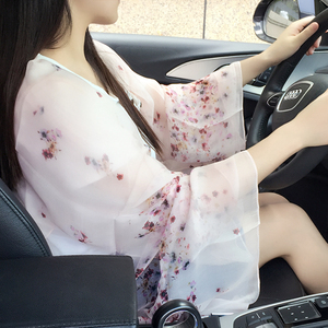 真丝丝巾女士百变防晒披肩夏季新款开车防晒衫沙滩2017桑蚕丝围巾真丝围巾