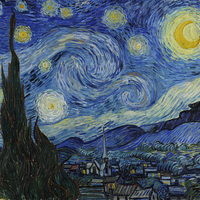 梵高作品油画伞-饰画临摹大图库素材喷绘网传